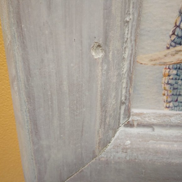 RECLAIMED ANTIQUE WOOD FRAMED ELEPHANT CANVAS PRINT - Picture 5 of 6